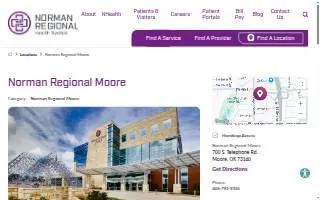 Norman Regional Moore website