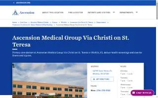 Ascension Medical Group Via Christi on St. Teresa website