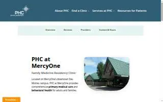 Primary Health Care at Mercy website