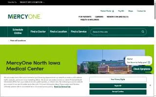 MercyOne North Iowa Medical Center website