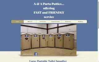 A&A Porta Potty website