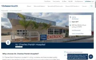 St. Charles Parish Hospital website
