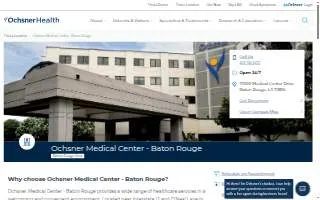 Ochsner Medical Center - Baton Rouge website