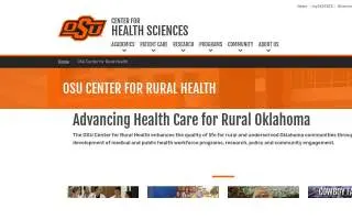 Oklahoma State University Center for Rural Health website