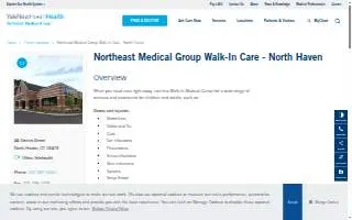 Northeast Medical Group Walk-In Care - North Haven website