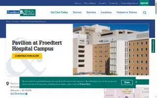 Pavilion at Froedtert Hospital website