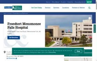 Froedtert Menomonee Falls Hospital website