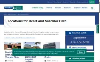 Heart and Vascular Center - Froedtert Menomonee Falls Hospital website