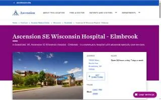 Ascension SE Wisconsin Hospital - Elmbrook website
