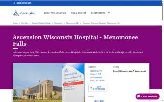 Ascension Wisconsin Hospital - Menomonee Falls website