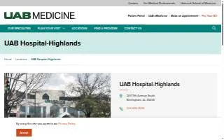 UAB Hospital-Highlands website