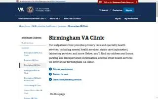 VA Hospital Clinic website