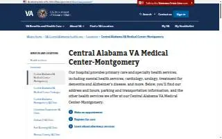 Veterans Affairs Hospital of Montgomery website