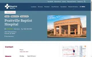 Prattville Baptist Hospital website
