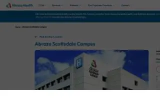 Abrazo Scottsdale Campus website
