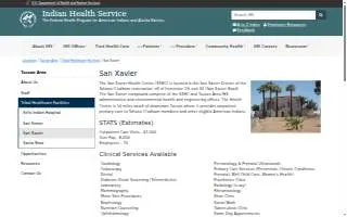 San Xavier Health Center website