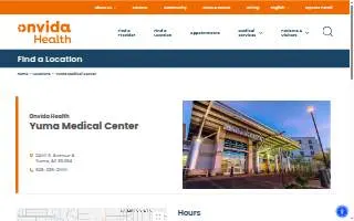 Onvida Health Yuma Medical Center website