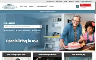 Canyon Vista Medical Center website