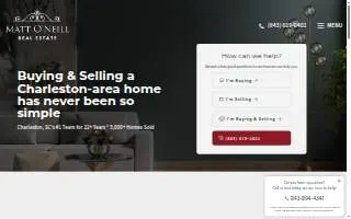 Matt O'Neill Real Estate of Mt Pleasant website