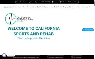 California Sports and Rehab of Los Angeles website