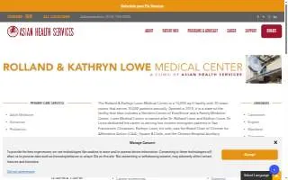 Asian Health Services Rolland & Kathryn Lowe Medical Center website