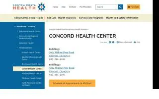 Concord Health Center website