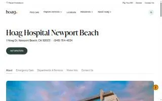 Hoag Hospital - Newport Beach website
