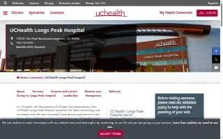 UCHealth Longs Peak Hospital website