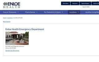 Enloe Health Emergency Department website