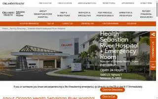 Orlando Health Sebastian River Hospital website