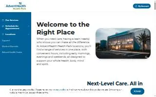 AdventHealth Partin Settlement Health Park website