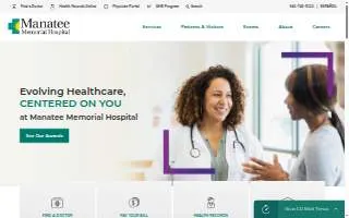 Manatee Memorial Hospital website