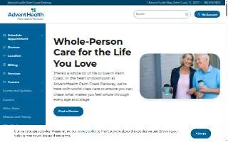 AdventHealth Palm Coast Parkway Hospital website
