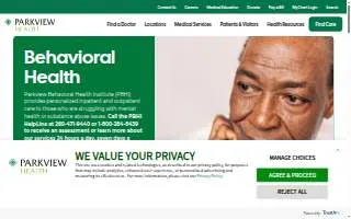 Parkview Behavioral Health Institute website
