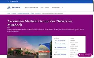 Ascension Medical Group Via Christi on Murdock website