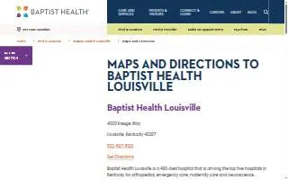 Baptist Health Louisville Park Tower website