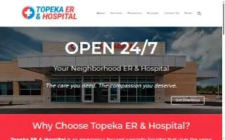 Topeka ER & Hospital website