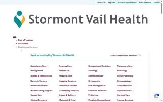 Stormont Vail Health Emergency and Trauma Center website