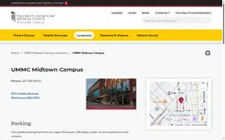 UMMC Midtown Campus website
