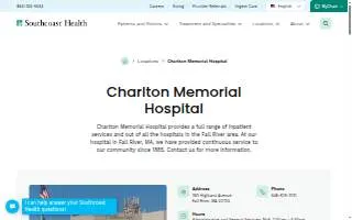 Charlton Memorial Hospital website