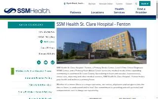 SSM Health St. Clare Hospital - Fenton website