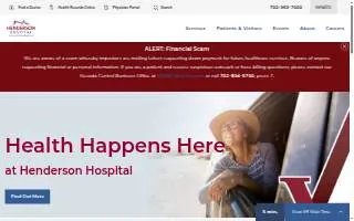 Henderson Hospital website