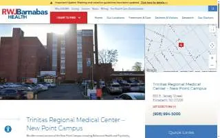 Trinitas Regional Medical Center - New Point Campus website