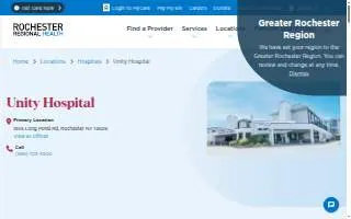 RRH Unity Hospital website