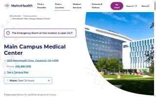 MetroHealth's Critical Care Pavilion website