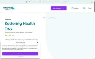 Kettering Health Troy website