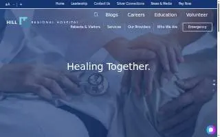Hill Regional Hospital website