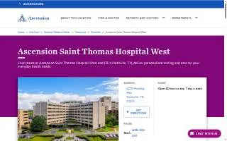 Ascension Saint Thomas Hospital West website