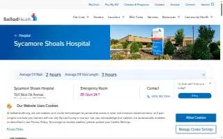 Sycamore Shoals Hospital website