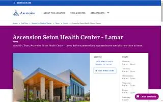 Ascension Seton Health Center - Lamar website